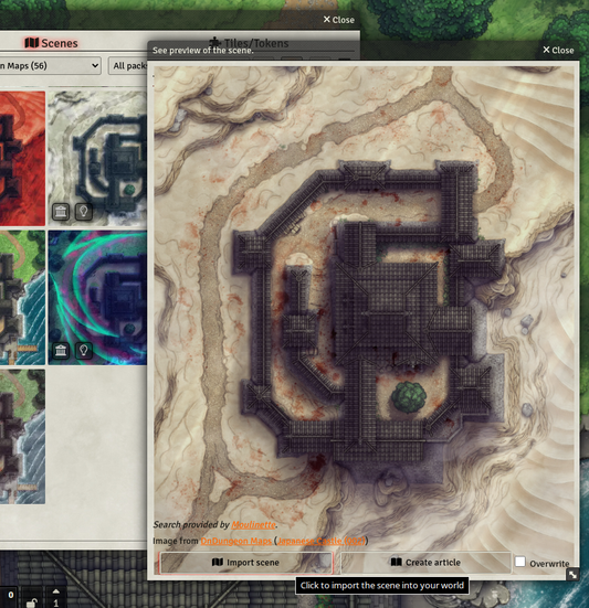 How to install D&D maps in Foundry VTT with Moulinette