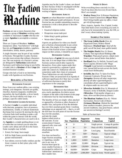 The Faction Machine